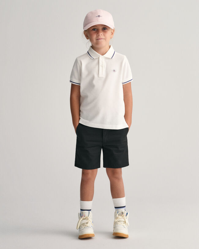Kids Tipped Shield Piqu&eacute; Polo Shirt