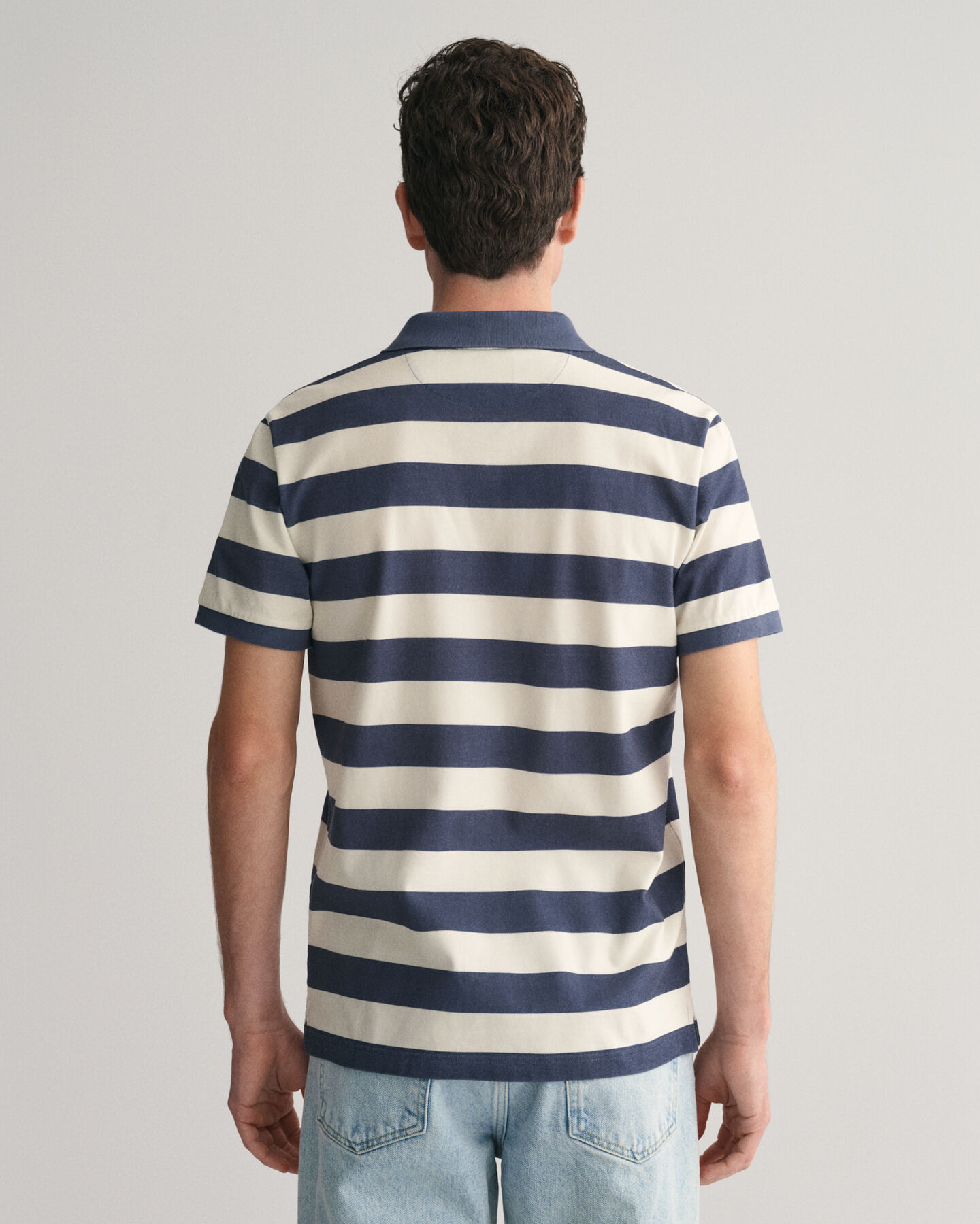 Striped Heavy Washed Polo Shirt