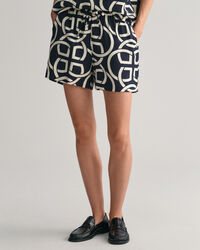 Relaxed Fit Monogram Print Pull-On Shorts