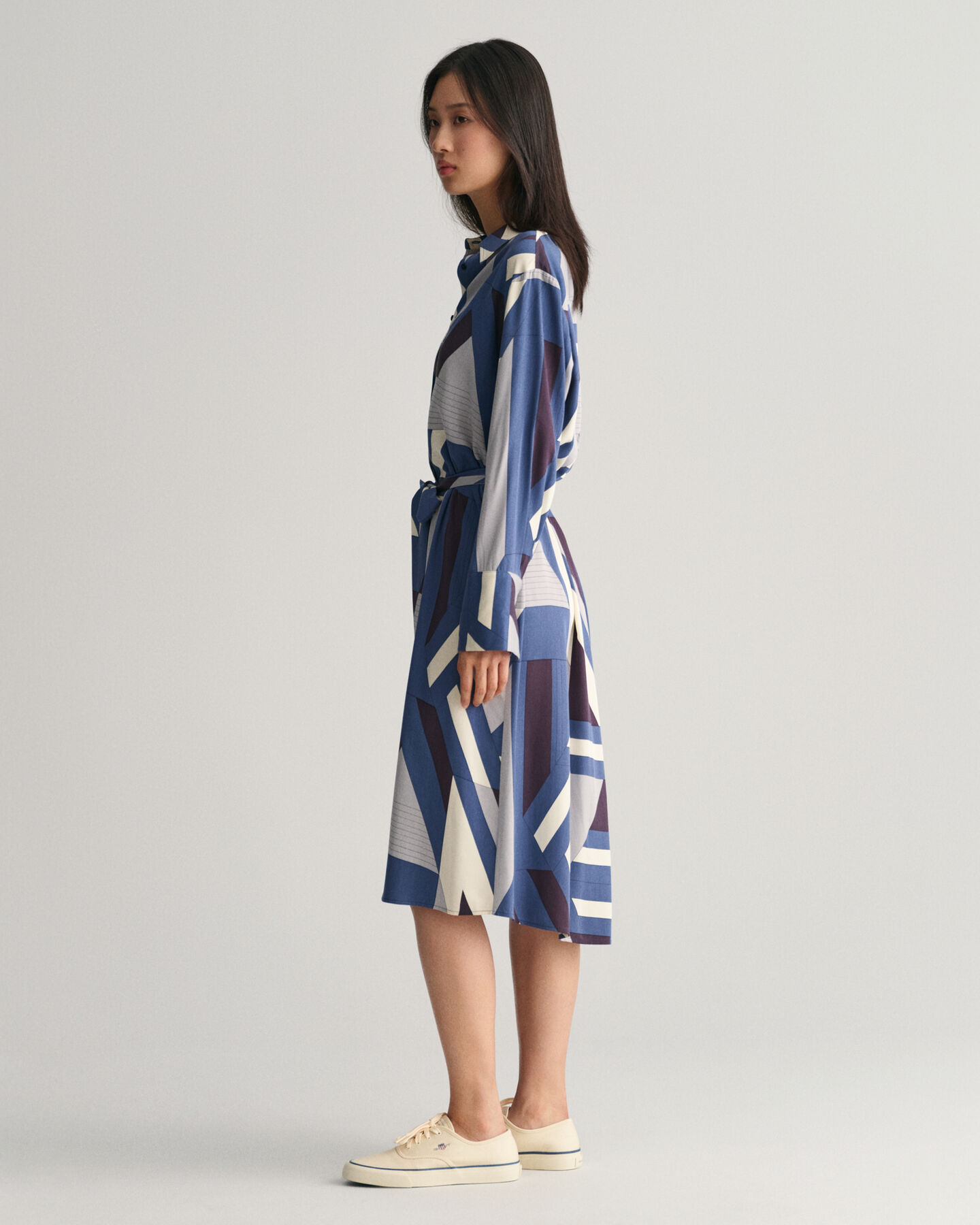 Letters Print Shirt Dress