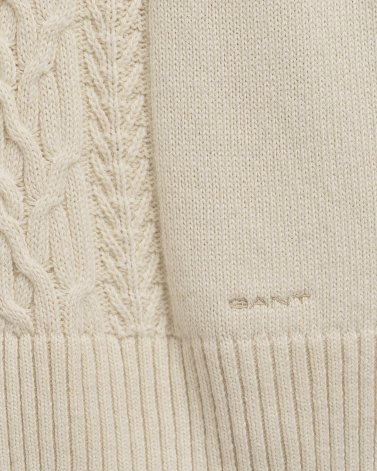 Teen Girls Chunky Cable Polo Sweater