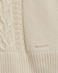 Teen Girls Chunky Cable Polo Sweater