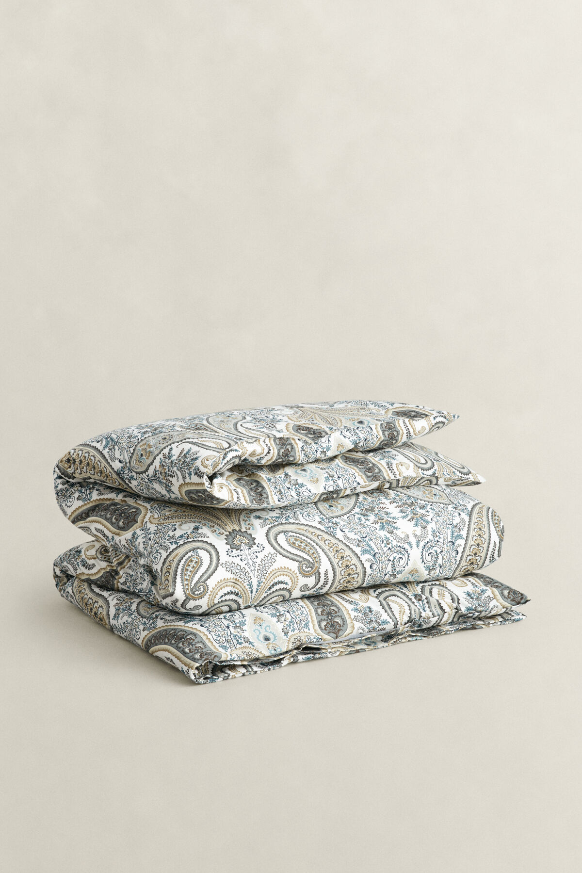 Key West Paisley Double Duvet — DARK PUTTY
