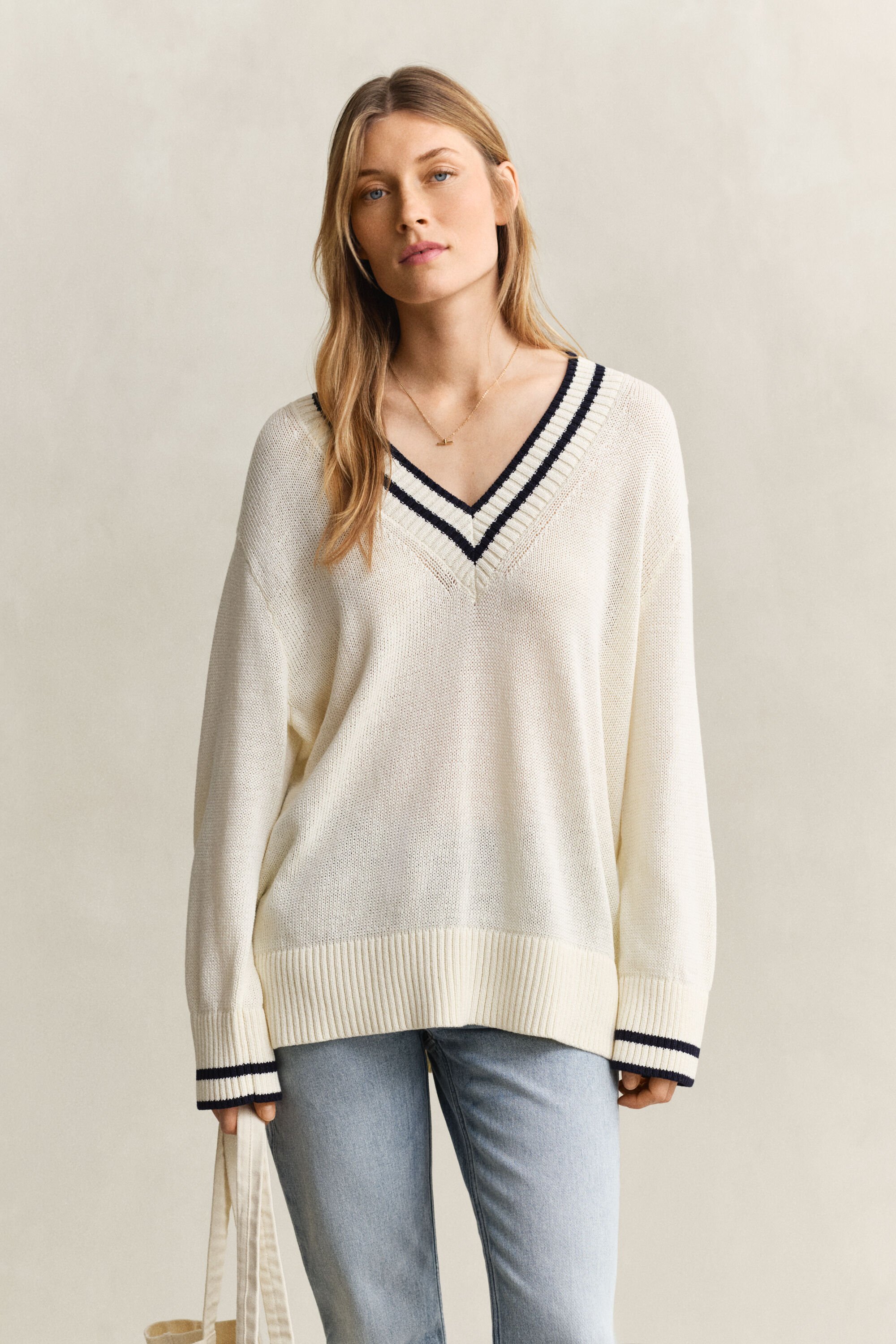 Cotton V-Neck Sweater