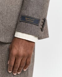 Slim Fit Flannel Herringbone Suit Jacket