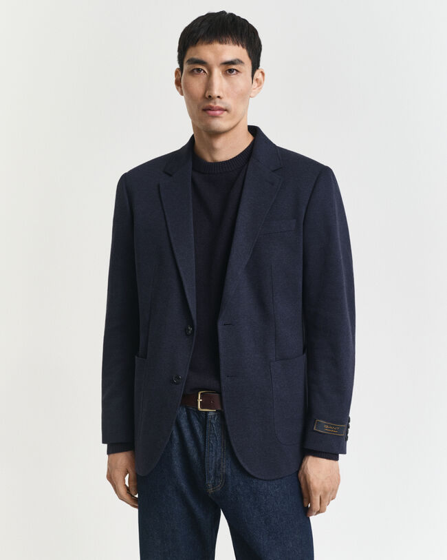 Slim Fit Two-Toned Jersey Piqué Blazer