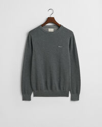 Cotton Piqué Crew Neck Sweater