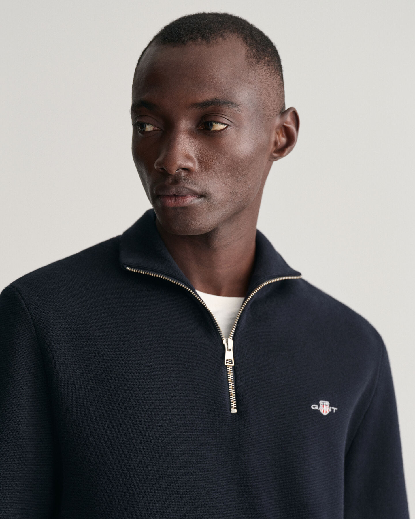 Milano Knit Cotton Half-Zip Sweater