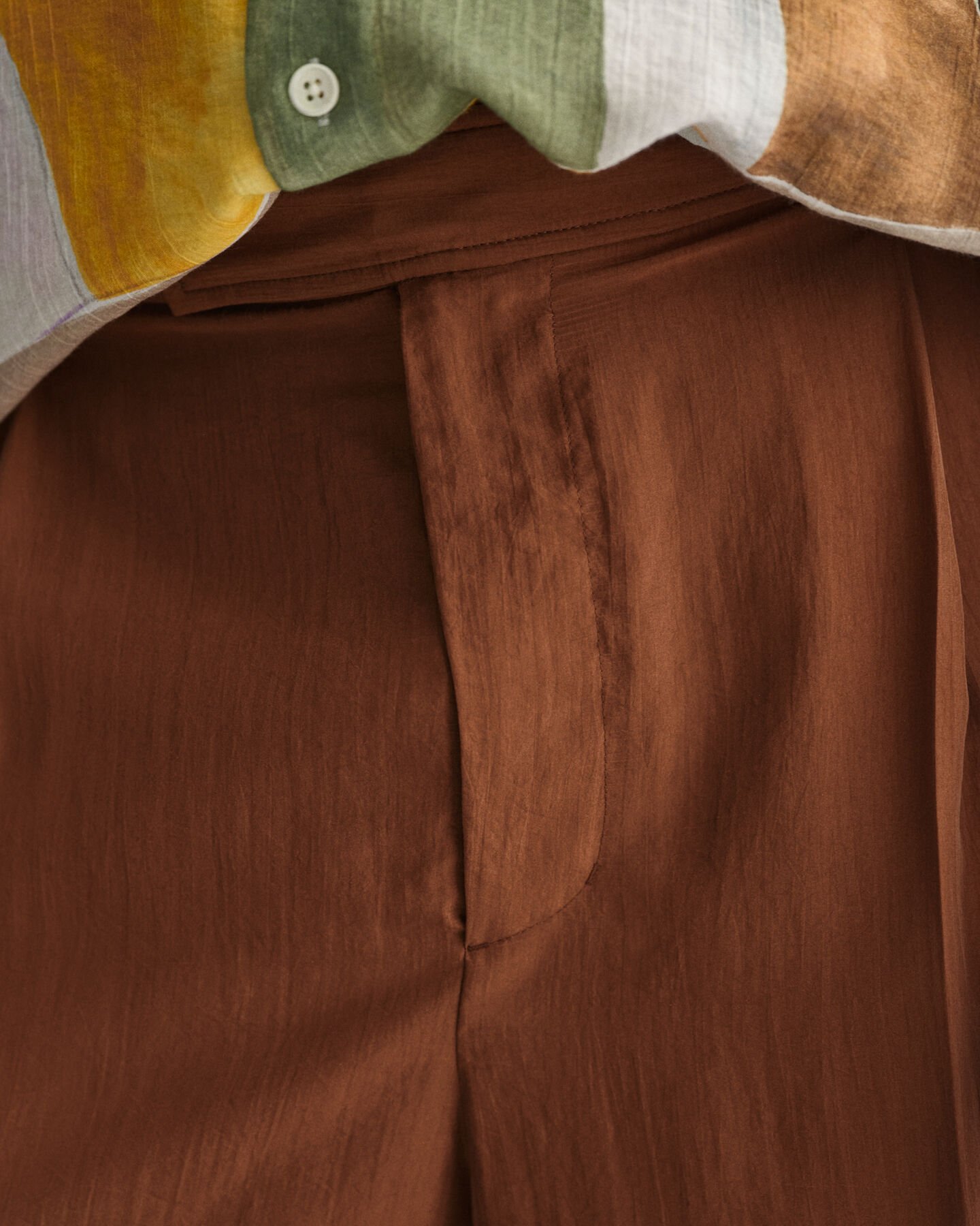 Relaxed Fit Silk Suit Pants