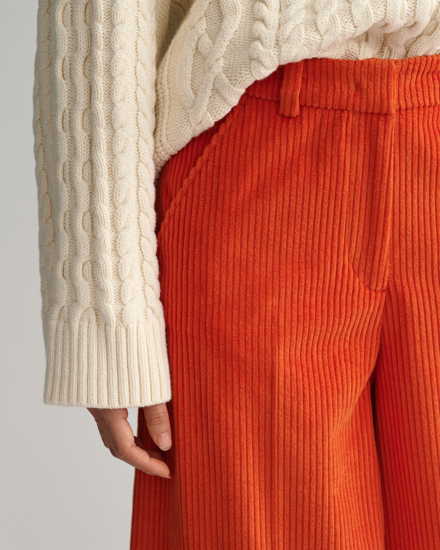 High-Waisted Wide Leg Corduroy Pants