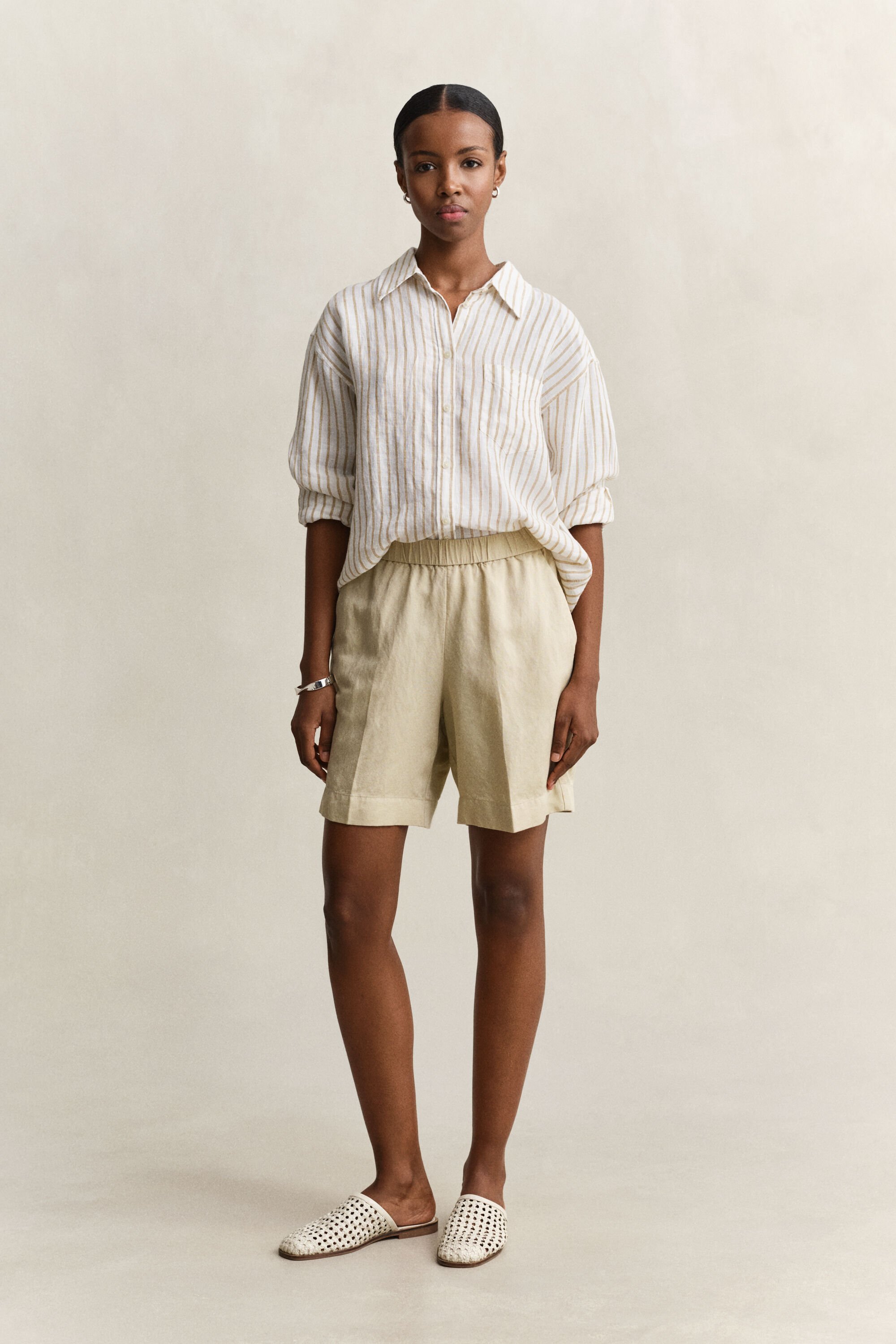 Linen Blend Shorts