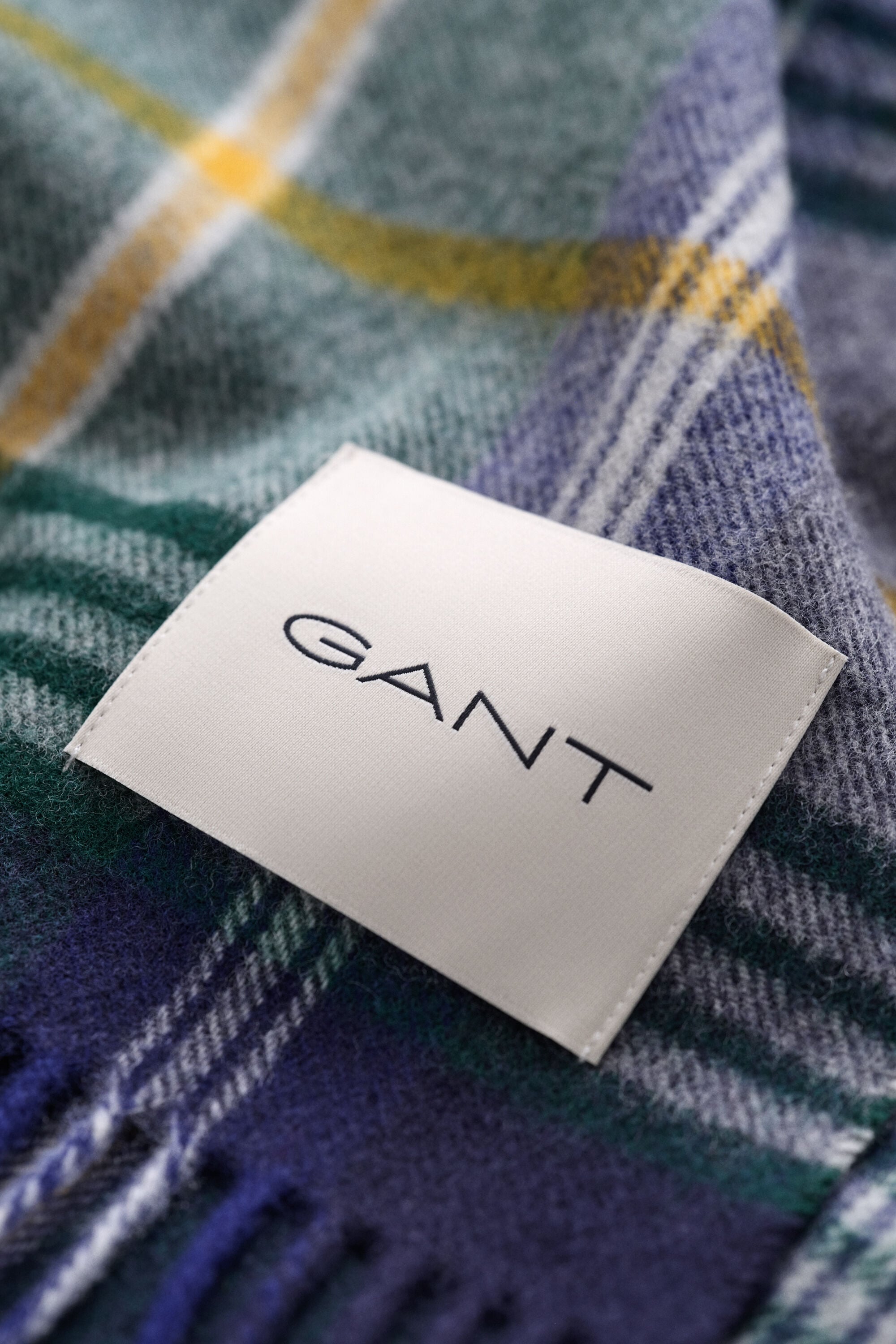 Checked Wool Scarf