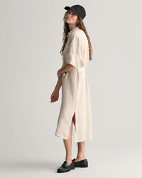 Linen Short Sleeve Shirt Dress