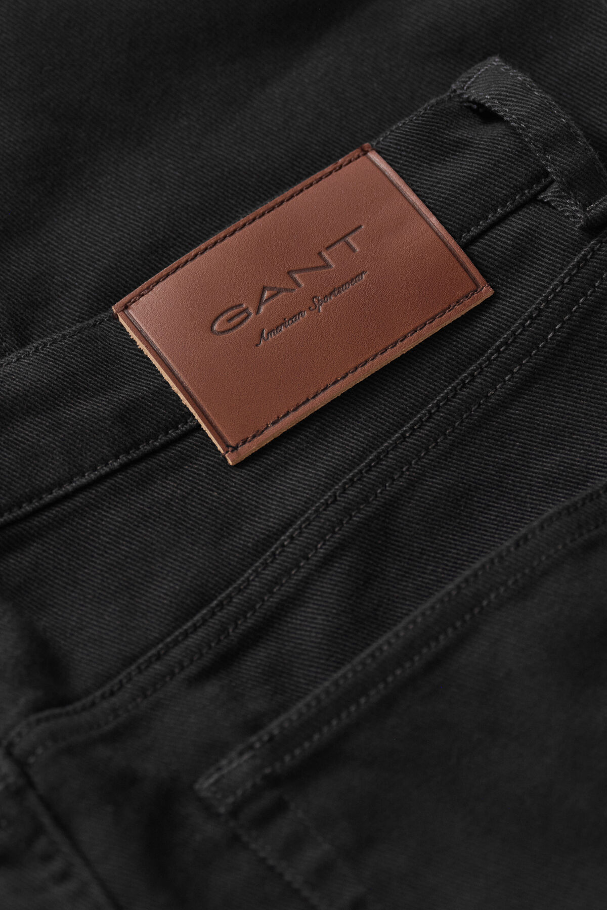 Slim Fit Twill Jeans — BLACK