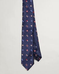 Sailing Print Silk Tie
