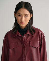 Faux Leather Overshirt