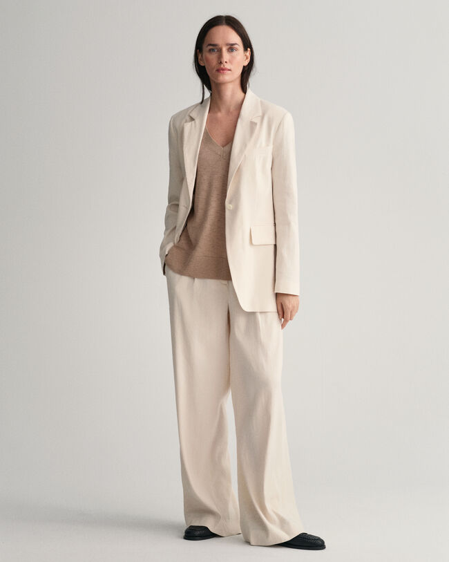 Linen Blend V-Neck Vest