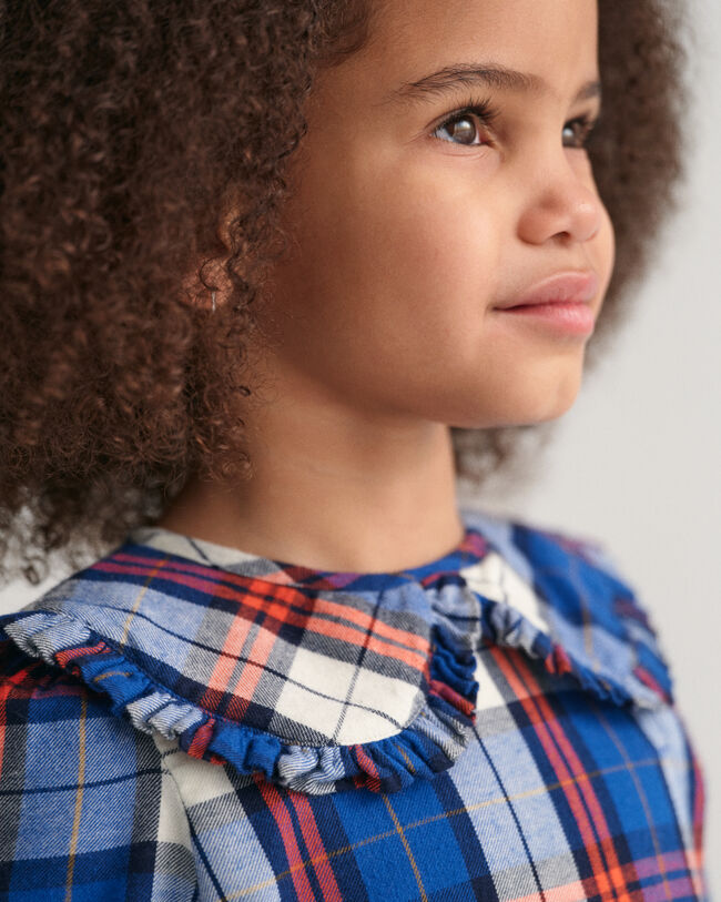 Girls Checked Flannel Dress
