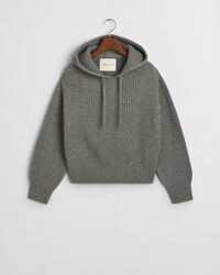 Ribbed Knitted Hoodie