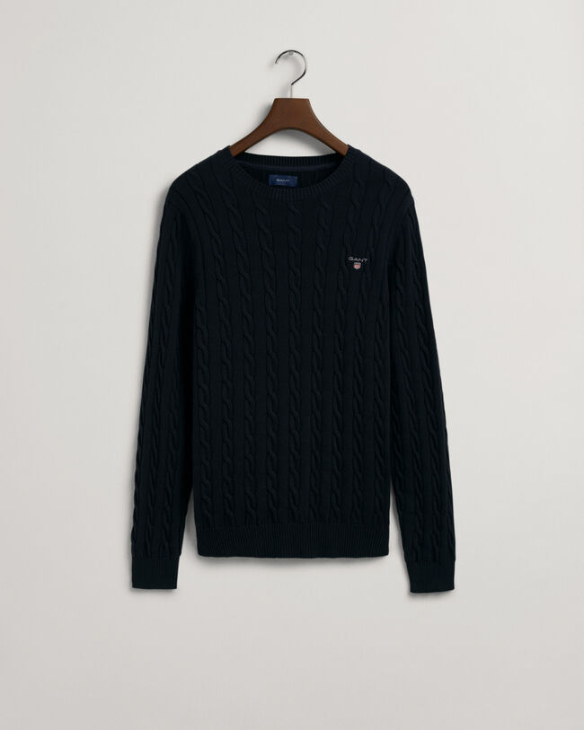 Cotton Cable Crew Neck Sweater