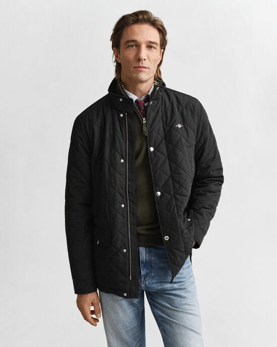 Quilted Windcheater Mid-Length Jacket
