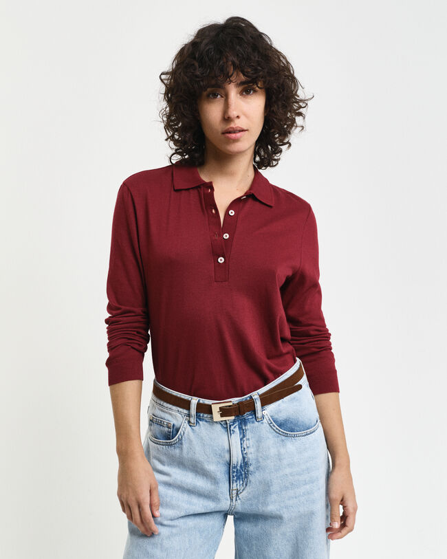 Seamless Long Sleeve Polo Shirt