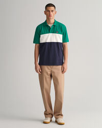 Color Block Piqué Polo Shirt