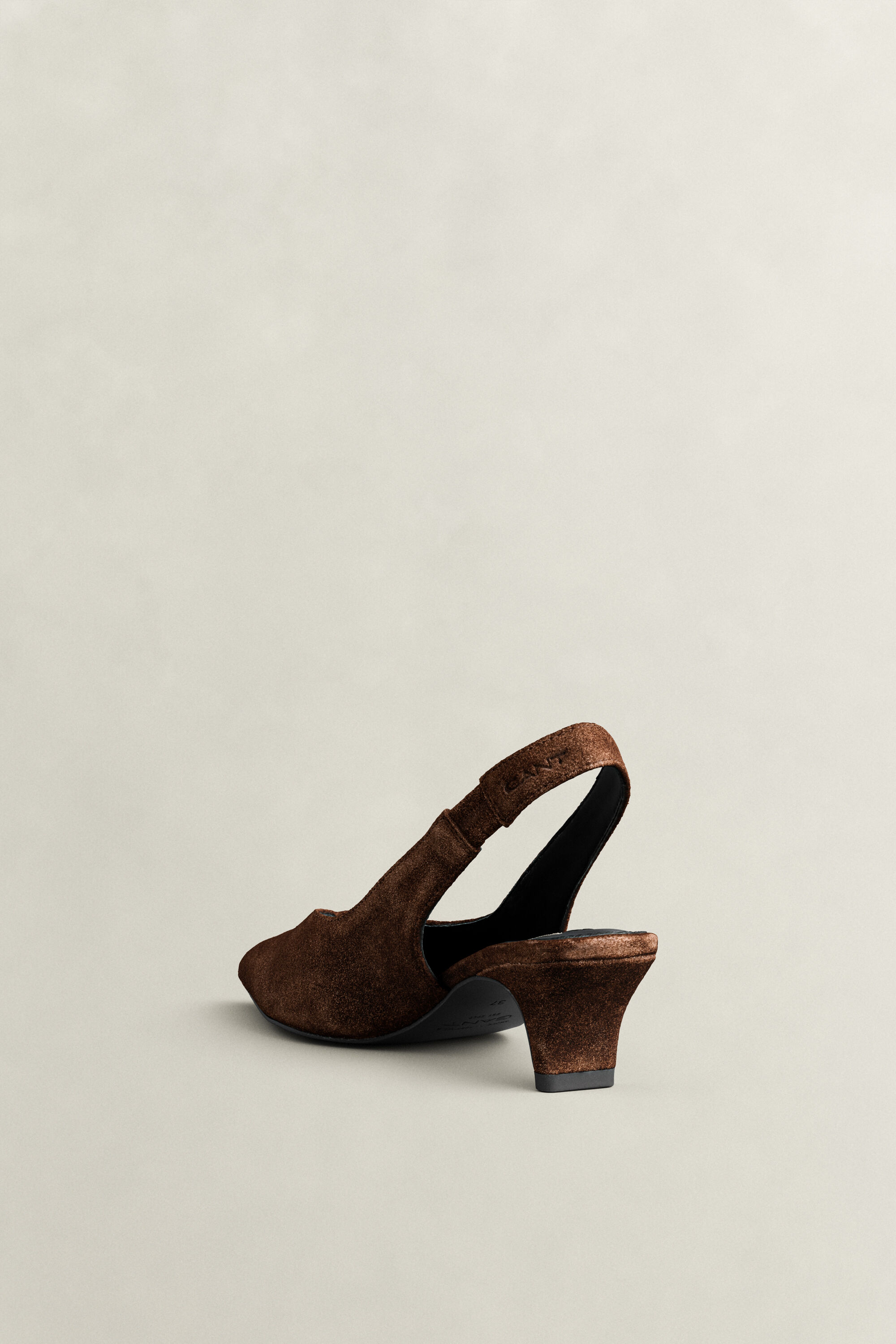 Tillbye Suede Heels — DARK BROWN