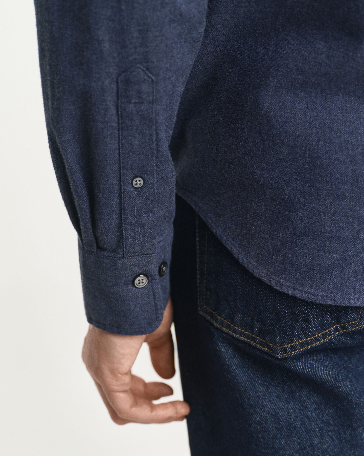 Regular Fit Melange Flannel Shirt