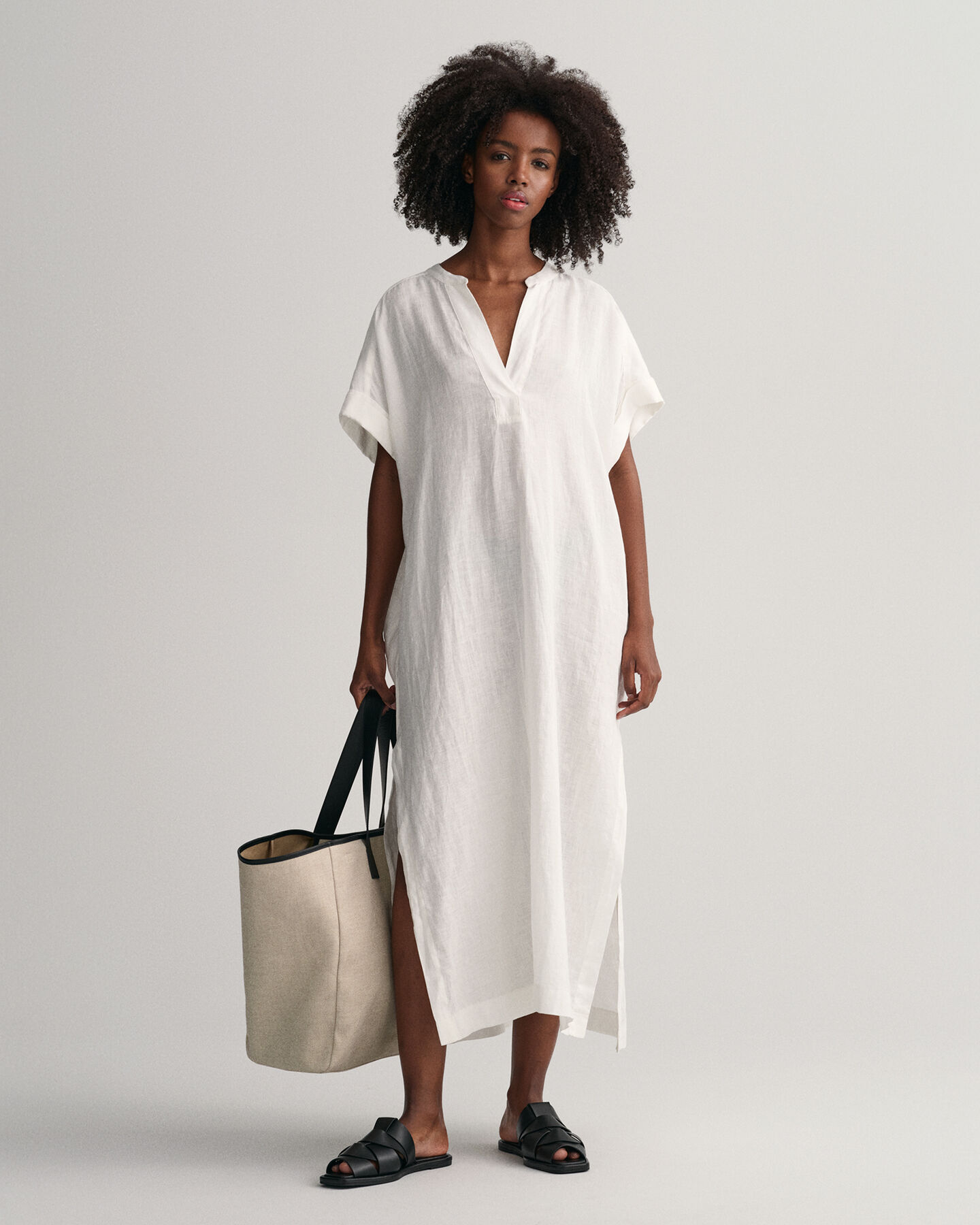 Linen Short Sleeve Caftan