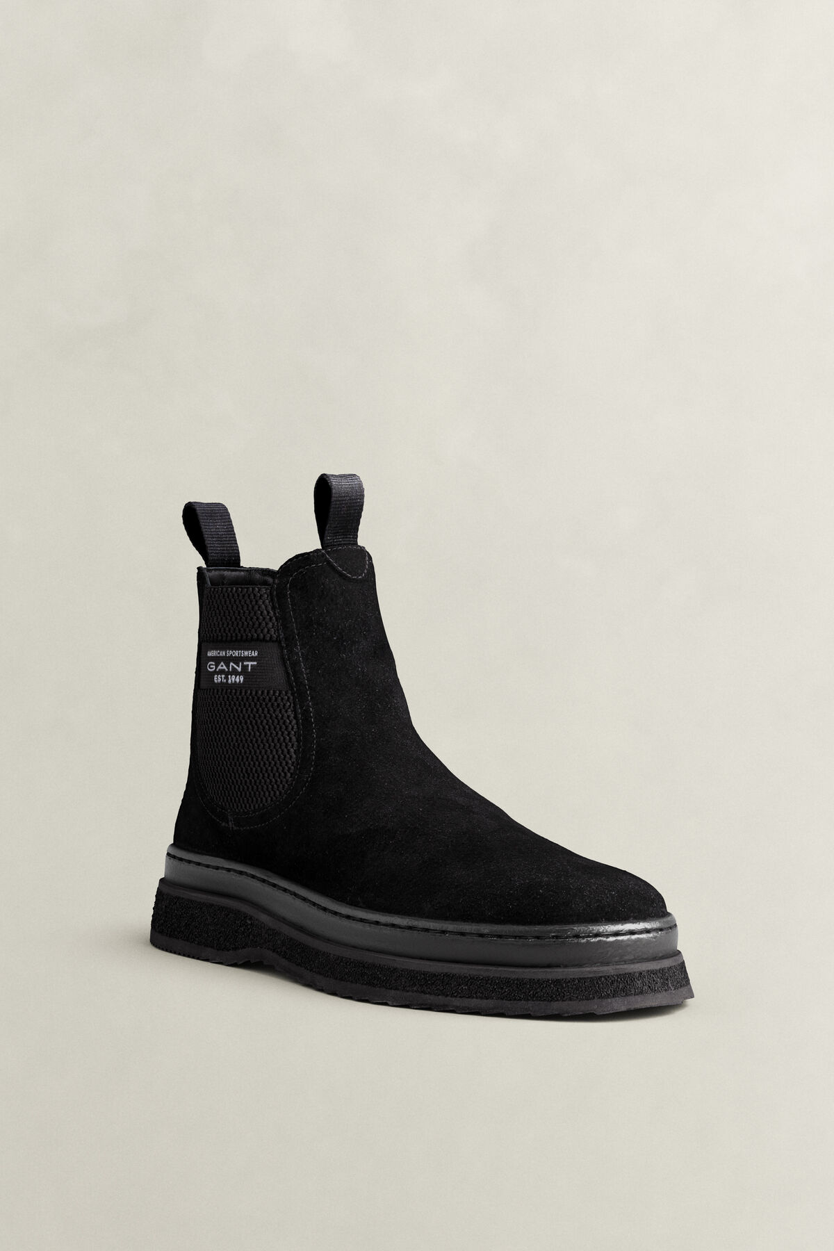 Blistown Suede Chelsea Boots — BLACK
