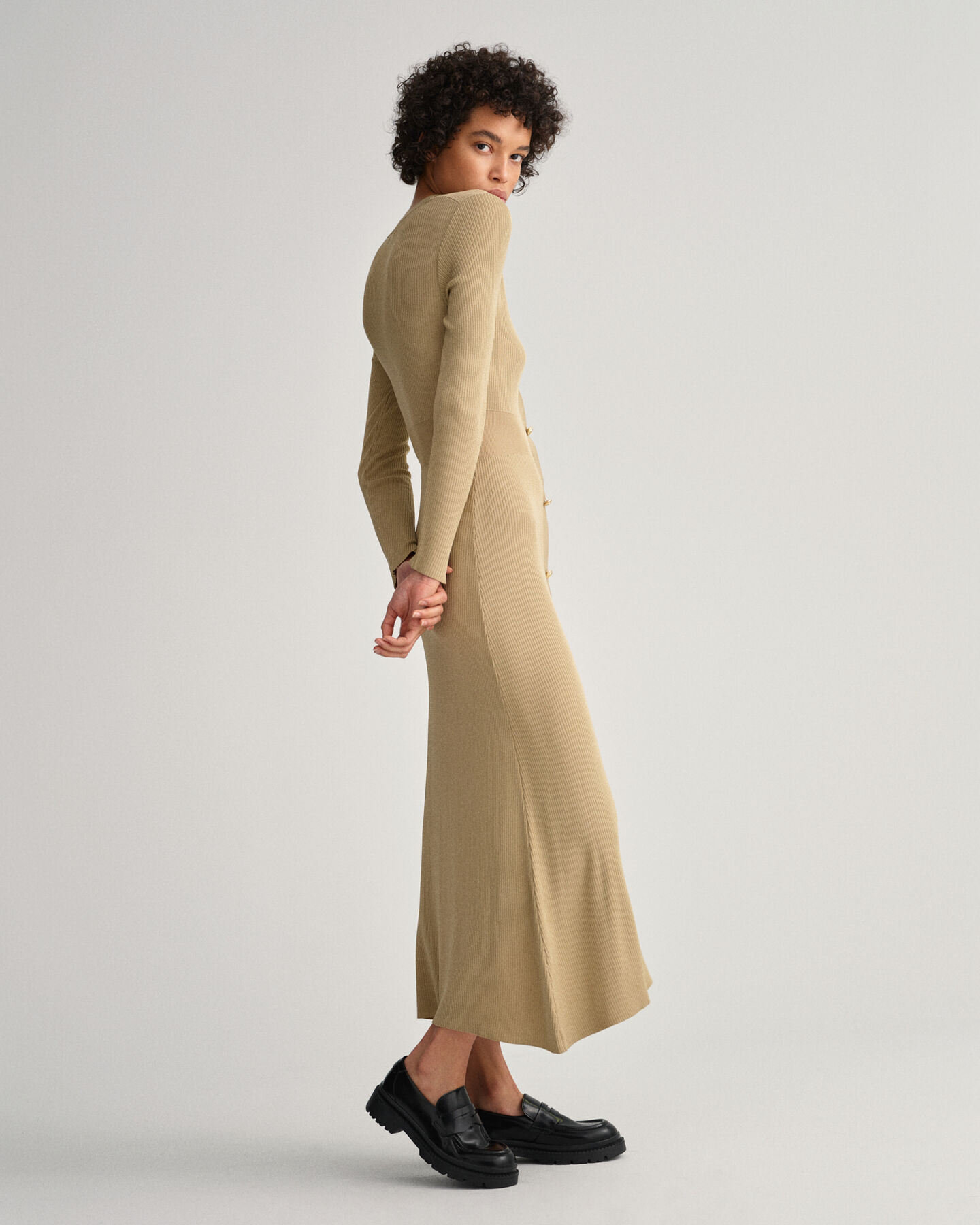 Ribbed Cardigan Dress