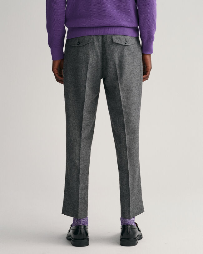 Tapered Herringbone Pants