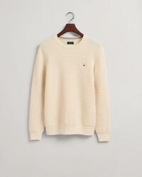 Cotton Texture Crew Neck Sweater