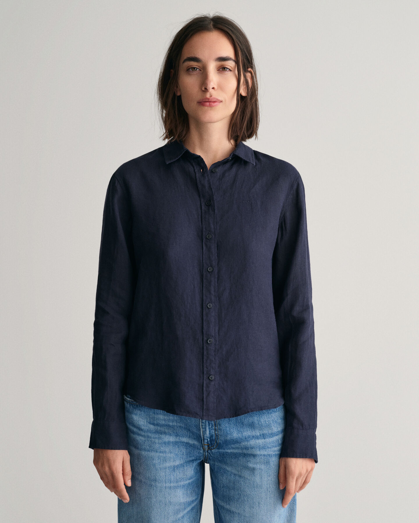 Regular Fit Linen Chambray Shirt