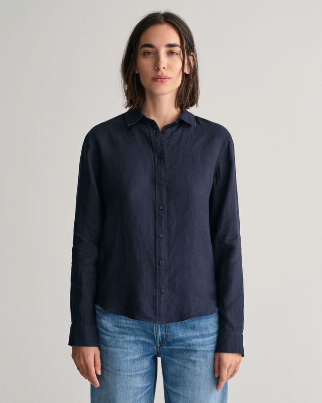 Regular Fit Linen Chambray Shirt