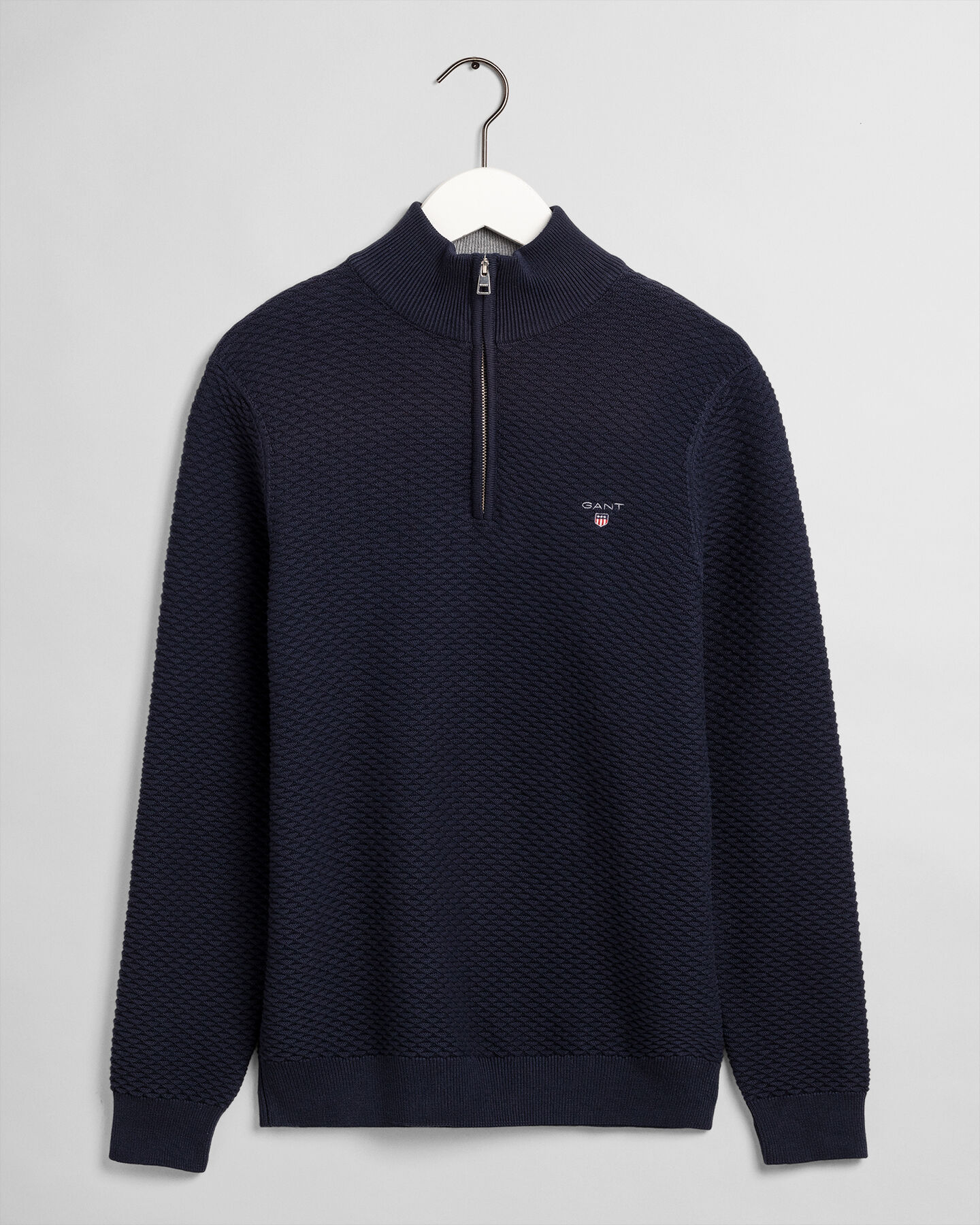 Triangle Texture Half-Zip Sweater