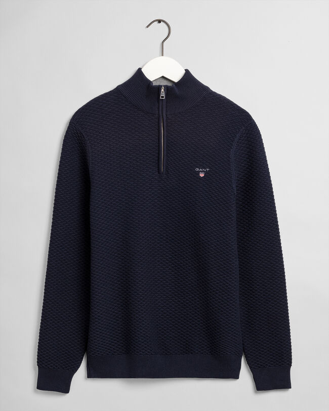 Triangle Texture Half-Zip Sweater