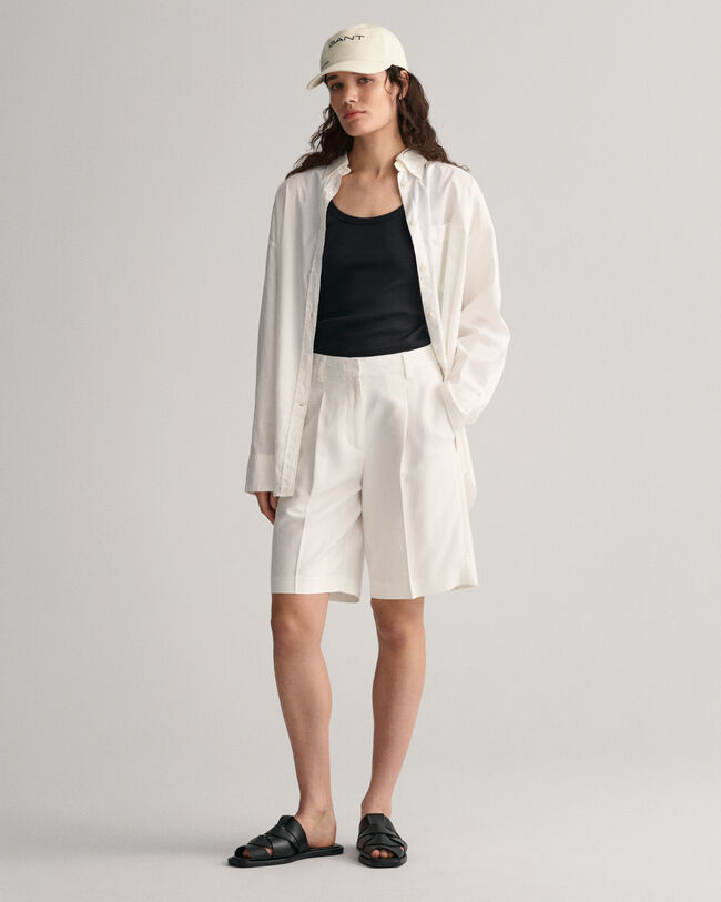 Relaxed Fit Pleated Shorts