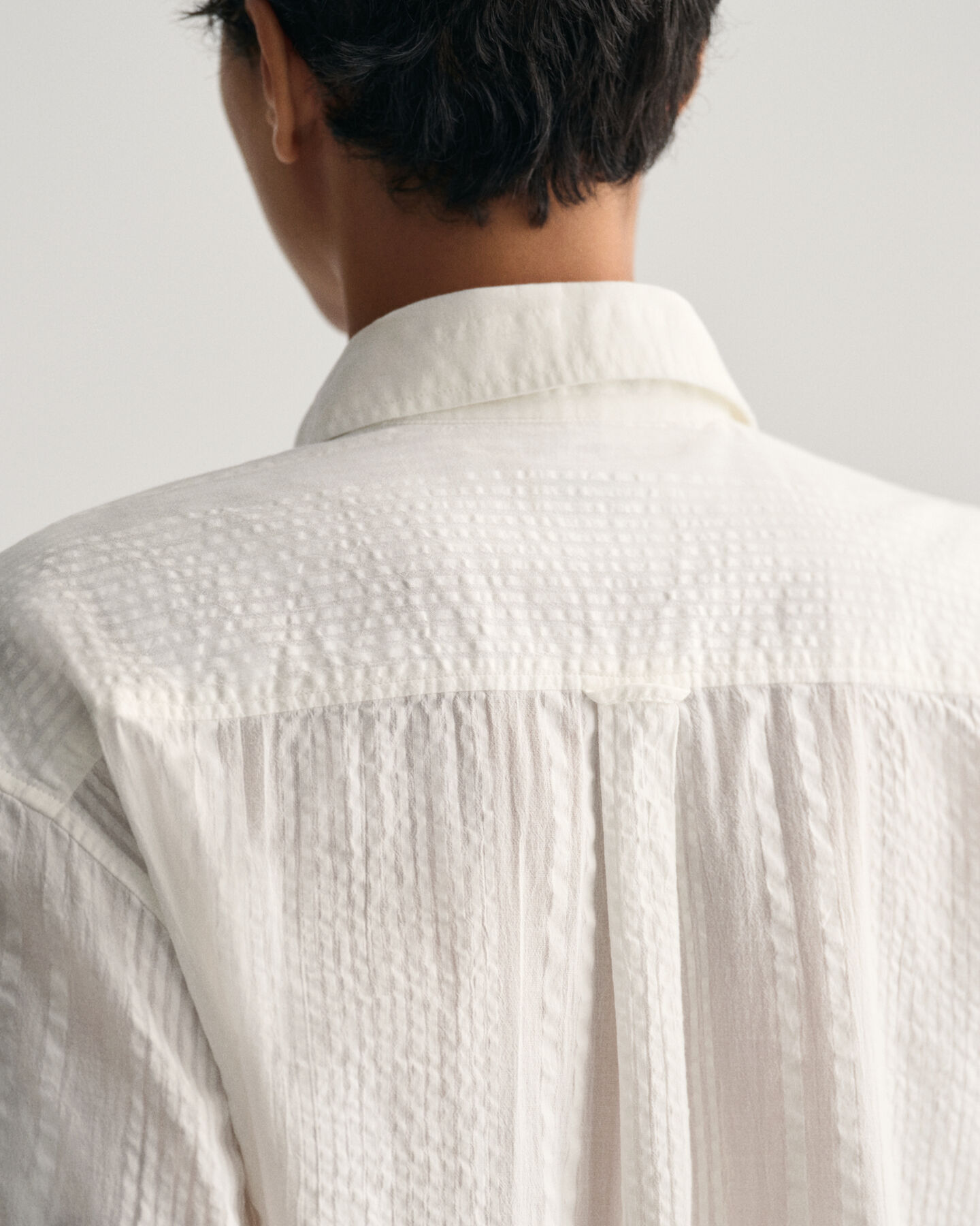 Relaxed Fit Seersucker Striped Shirt