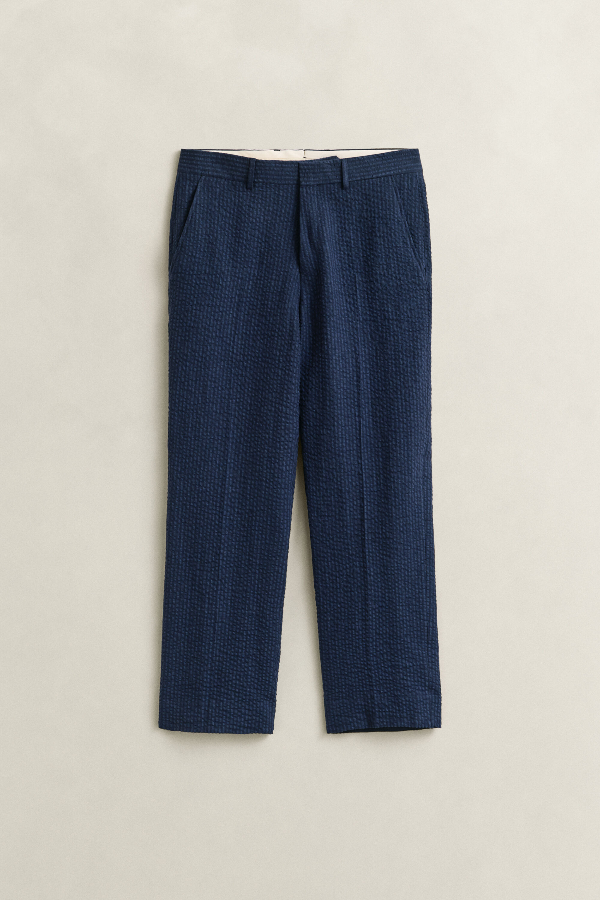 Indigo Seersucker Suit Pants