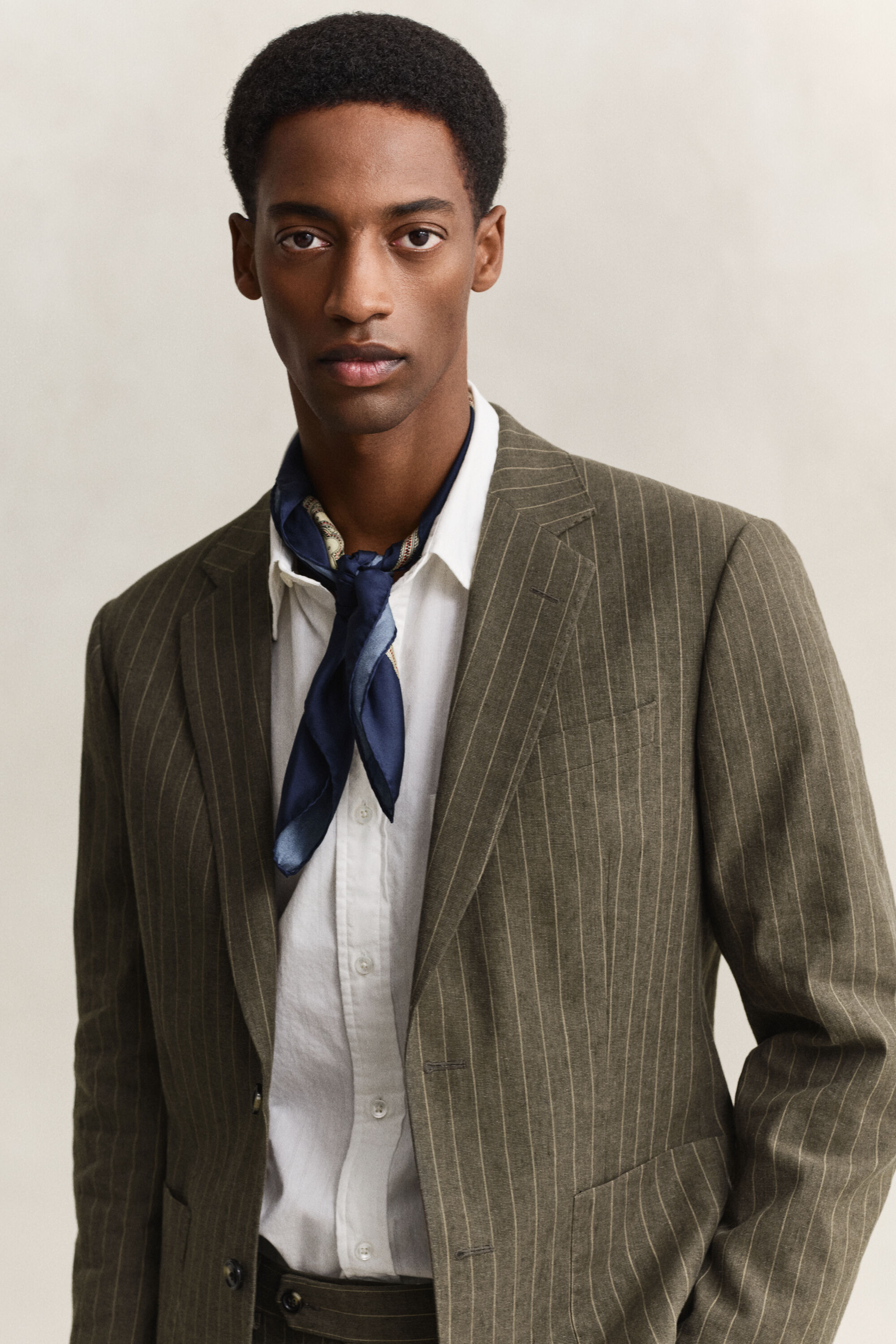 Pinstriped Suit Jacket