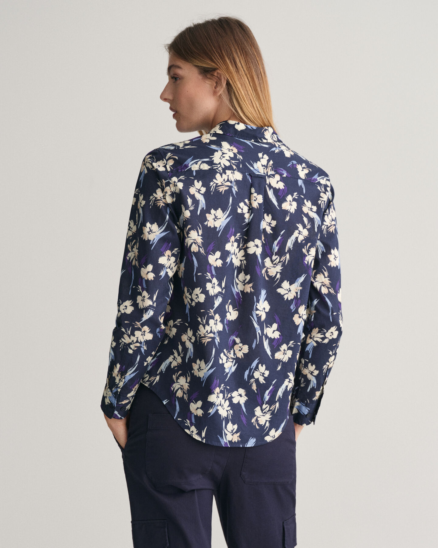 Regular Fit Floral Print Cotton Voile Shirt