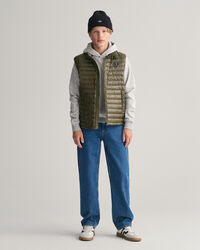 Teens Shiny Lightweight Padded Down Vest
