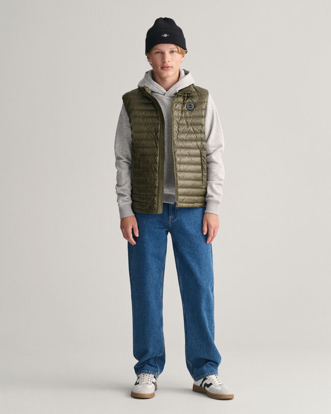 Teens Shiny Lightweight Padded Down Vest