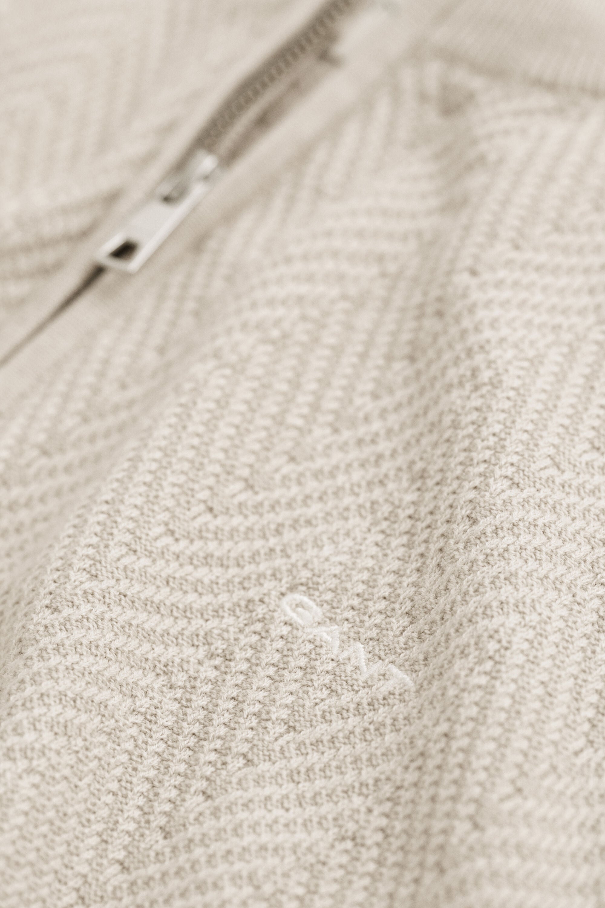 Herringbone Half-Zip Sweater