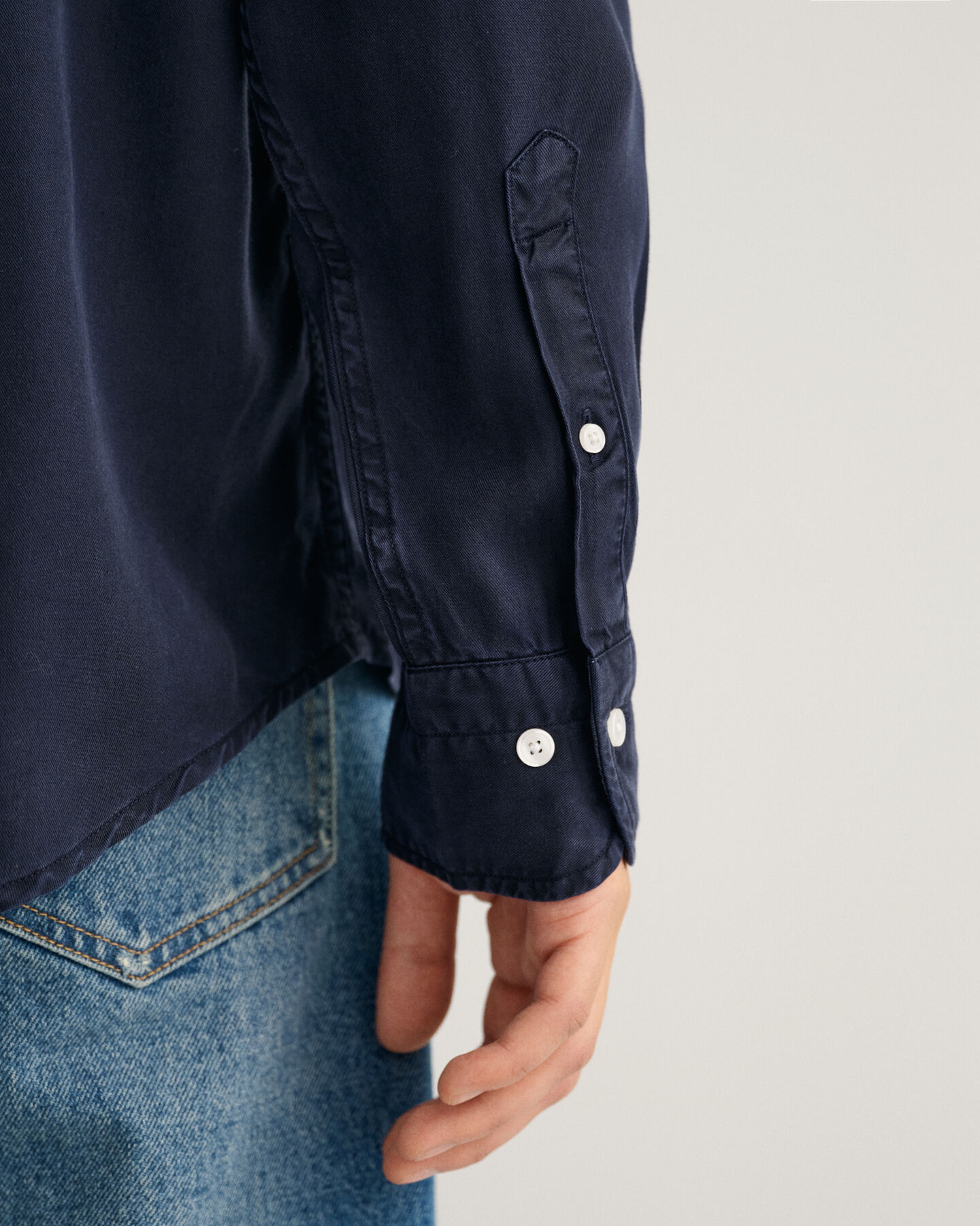 Relaxed Fit Garment-Dyed Lyocell Shirt