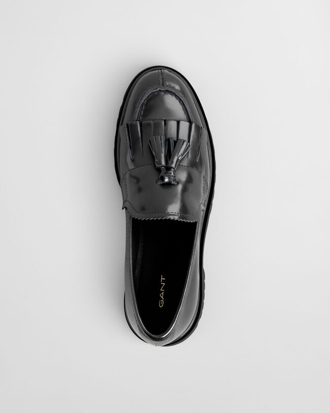 Aligrey Chunky Leather Tassel Loafers