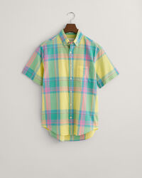 Regular Fit Colorful Madras Short Sleeve Shirt