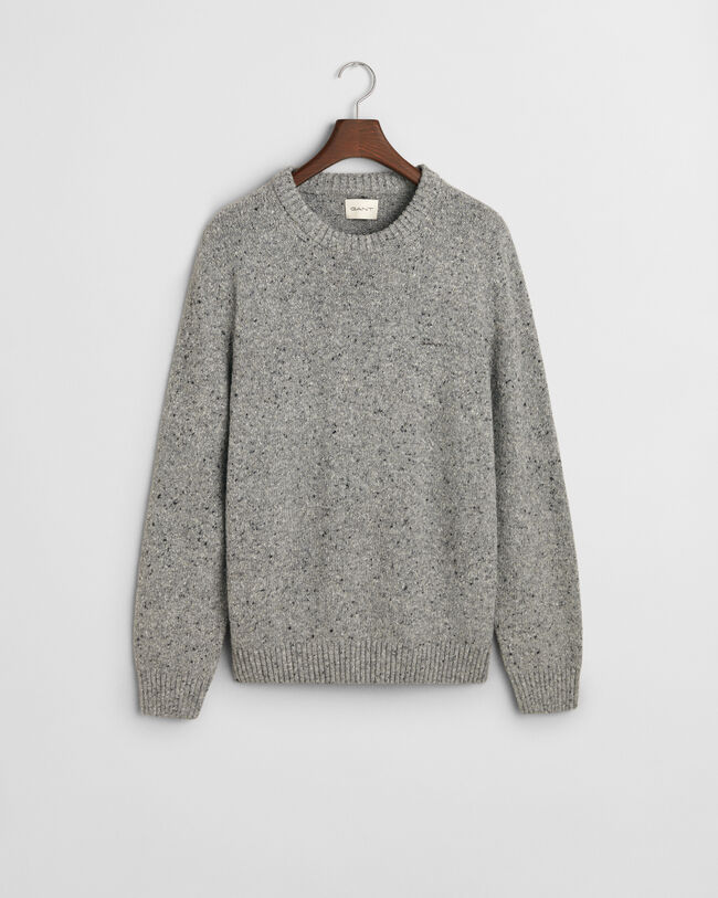Wool Nepps Crew Neck Sweater